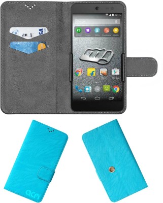 ACM Flip Cover for Micromax Canvas Pace 4G(Blue, Cases with Holder, Pack of: 1)