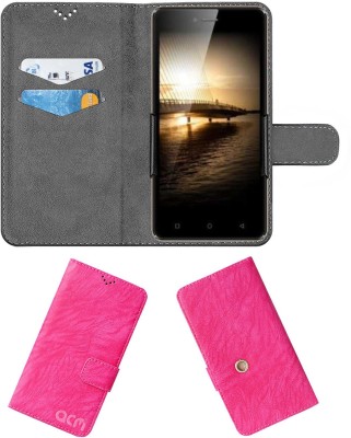 ACM Flip Cover for Hitech Air A8 Max(Pink, Cases with Holder, Pack of: 1)