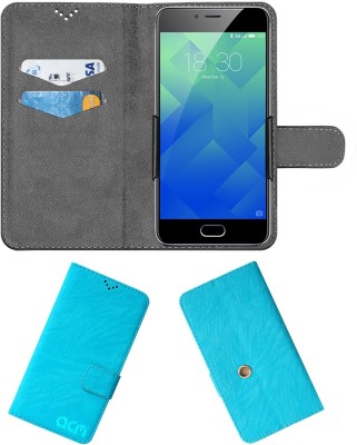 ACM Flip Cover for Meizu M5s(Blue, Cases with Holder, Pack of: 1)