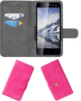 ACM Flip Cover for Iball Andi 5m Xotic(Pink, Cases with Holder, Pack of: 1)