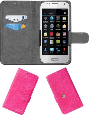 ACM Flip Cover for Iball Andi 5li(Pink, Cases with Holder, Pack of: 1)