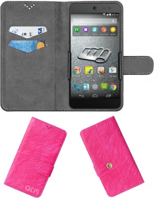 ACM Flip Cover for Micromax Canvas Pace 4G(Pink, Cases with Holder, Pack of: 1)