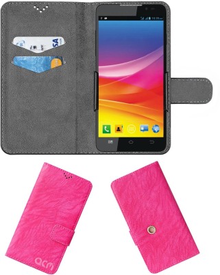 ACM Flip Cover for Micromax Canvas Nitro 2 E311(Pink, Cases with Holder, Pack of: 1)