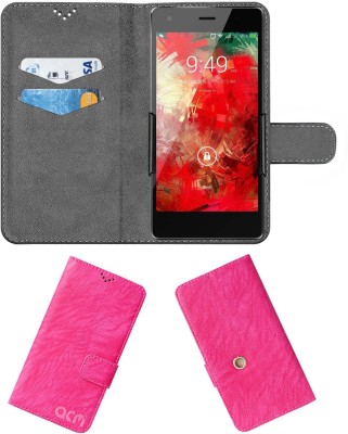 ACM Flip Cover for Intex Cloud Flash 4g(Pink, Cases with Holder, Pack of: 1)