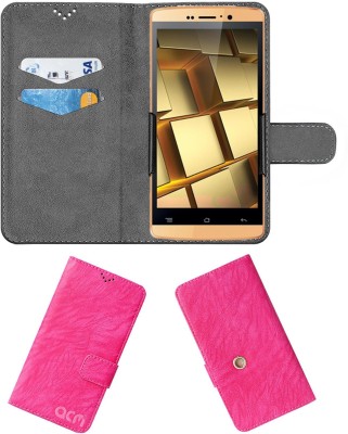 ACM Flip Cover for Iball Andi F2f 5h(Pink, Cases with Holder, Pack of: 1)