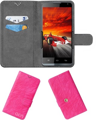 ACM Flip Cover for Intex Aqua Xtreme V(Pink, Cases with Holder, Pack of: 1)