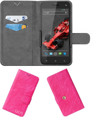 ACM Flip Cover for Lava Xolo Q1000s(Pink, Cases with Holder, Pack of: 1)