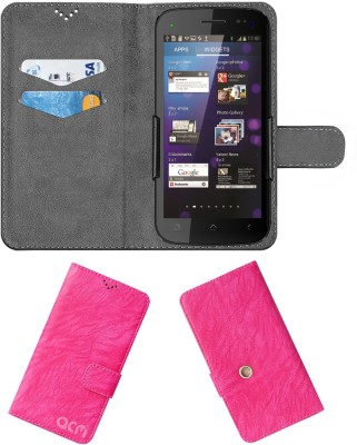 ACM Flip Cover for Micromax Superfone Canvas 2 A110(Pink, Cases with Holder, Pack of: 1)