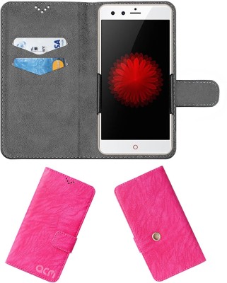 ACM Flip Cover for Nubia Z11 Mini S(Pink, Cases with Holder, Pack of: 1)