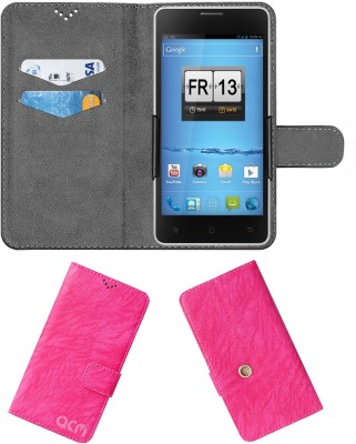 ACM Flip Cover for Spice Mi-500 Stellar Horizon(Pink, Cases with Holder, Pack of: 1)