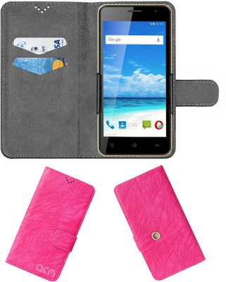 ACM Flip Cover for Swipe Konnect Prime(Pink, Cases with Holder, Pack of: 1)
