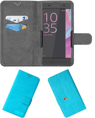 ACM Flip Cover for Sony Xperia Xa Dual(Blue, Cases with Holder, Pack of: 1)