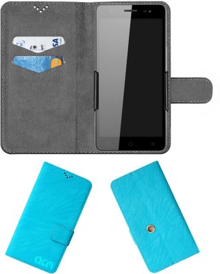 ACM Flip Cover for Micromax Canvas Juice Q461(Blue, Cases with Holder, Pack of: 1)