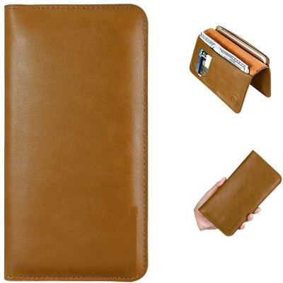 Realtech Pouch for Motorola Moto E3 Power(Brown, Dual Protection)