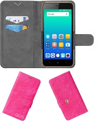 ACM Wallet Case Cover for Micromax Spark 4g Prime(Pink, Cases with Holder, Pack of: 1)