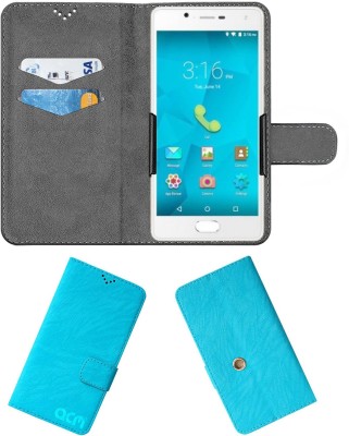 ACM Wallet Case Cover for Micromax Unite 4 Q427(Blue, Cases with Holder, Pack of: 1)