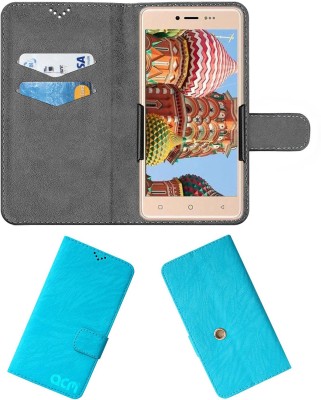 ACM Wallet Case Cover for Ziox Astra Colors 4g(Blue, Cases with Holder, Pack of: 1)