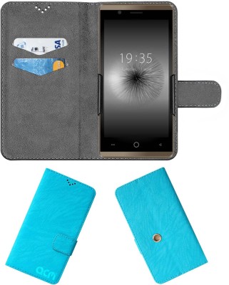 ACM Wallet Case Cover for Micromax Bolt Q381(Blue, Cases with Holder, Pack of: 1)