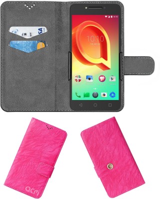 ACM Wallet Case Cover for Alcatel A5 Led(Pink, Cases with Holder, Pack of: 1)