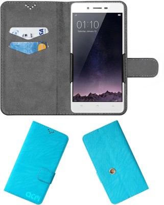 ACM Wallet Case Cover for Oppo Mirror 5(Blue, Cases with Holder, Pack of: 1)