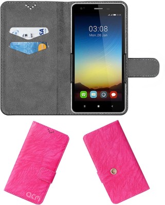 ACM Flip Cover for Videocon Infinium Z52 Thunder(Pink, Cases with Holder, Pack of: 1)