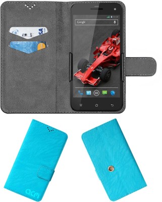 ACM Wallet Case Cover for Xolo Q1000s+ Plus(Blue, Cases with Holder, Pack of: 1)