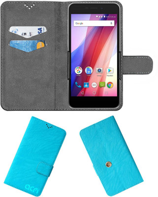 ACM Wallet Case Cover for Panasonic Eluga I2 Activ(Blue, Cases with Holder, Pack of: 1)