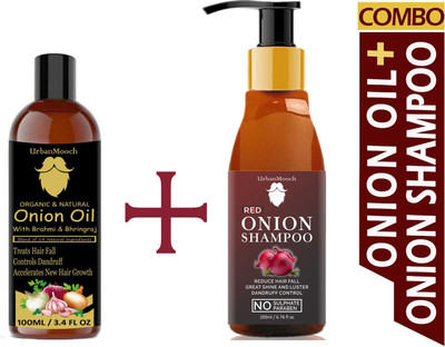 UrbanMooch 200ml Red Onion Shampoo+ONION OIL-100ML(2 Items in the set)