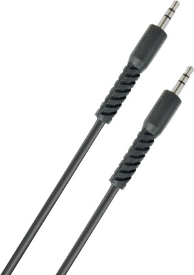 Portronics POR-1021 Konnect AUX 4 High Quality 1.5 m AUX Cable(Compatible with smartphones, iphone, tablet, MP3 Player, Black, One Cable)