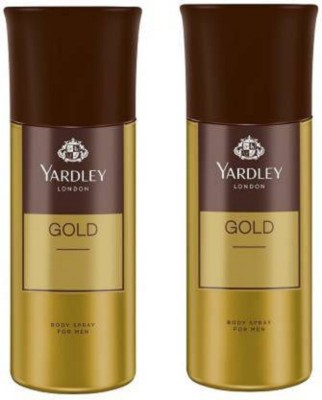 Yardley London Men Gold 150ML Each Body Spray  -  For Men(300 ml, Pack of 2)