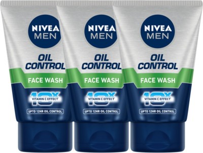 NIVEA MEN Oil control Face wash- Pack of 3 Face Wash  (300 g)