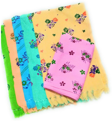 Cotton colors Color Printed 3 Multicolor Cloth Napkins(6 Sheets)