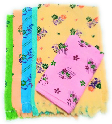 Cotton colors Cotton 250 GSM Hand Towel Set(Pack of 6)