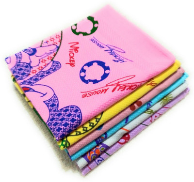 Cotton colors Cotton 200 GSM Hand Towel Set(Pack of 6)