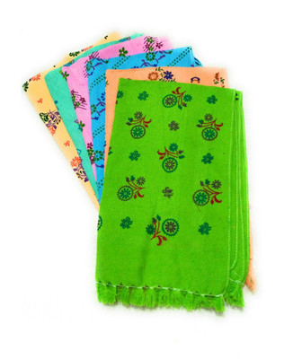 Cotton colors Cotton 250 GSM Hand Towel Set(Pack of 6)