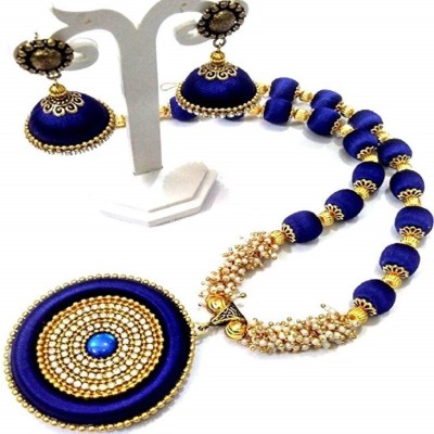 ambal Dori Blue Jewellery Set(Pack of 1)