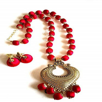 ambal Dori Red Jewellery Set(Pack of 1)