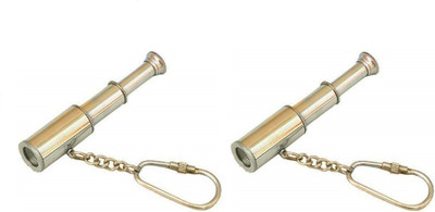 Shoptreed Solid Brass Telescope/Pirate Spyglass Keychain - Set of 2 Key Chain