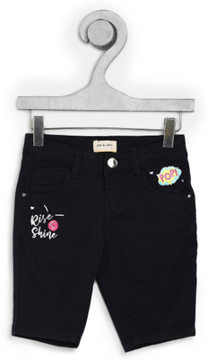 gini-jony-capri-for-girls-casual-solid-cotton-blenddark-blue-pack-of-1