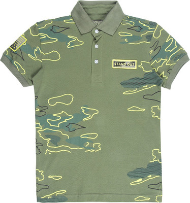 Gini Jony Boys Solid Cotton Blend T ShirtDark Green Pack of 1