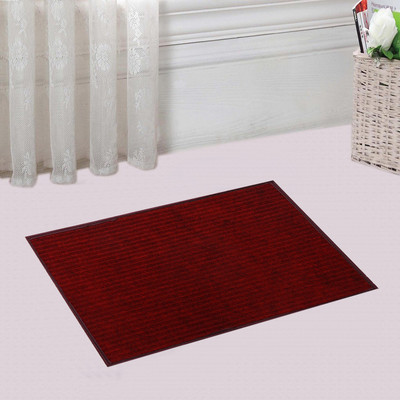 KUBER INDUSTRIES Microfiber Bathroom Mat(Maroon, Free)