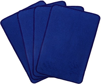 KUBER INDUSTRIES Microfiber Bathroom Mat(Sky Blue, Free, Pack of 4)