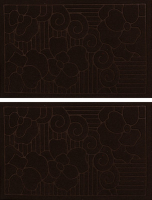 KUBER INDUSTRIES Rubber Bathroom Mat(Brown, Free, Pack of 2)