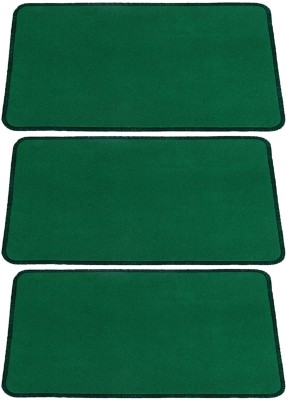 KUBER INDUSTRIES Microfiber Bathroom Mat(Green, Free, Pack of 3)