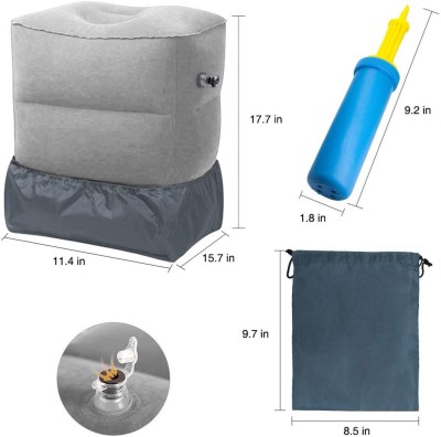 Importikah Memory Foam Solid Travel Pillow Pack of 1(Grey)