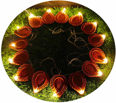 KUBER INDUSTRIES 20 LEDs 10.16 m Brown Flickering String Rice Lights(Pack of 1)