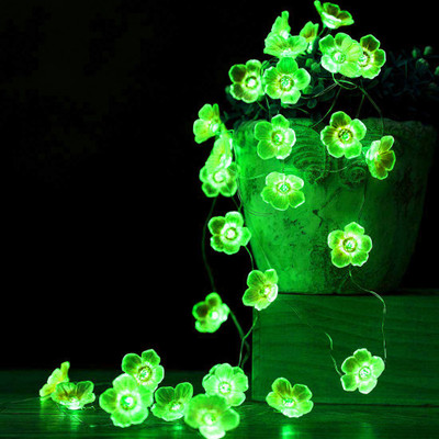 KUBER INDUSTRIES 28 LEDs 10.16 m Green Flickering String Rice Lights(Pack of 2)