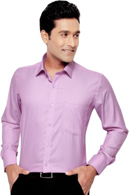 Corporate Club Men Solid Casual Pink Shirt