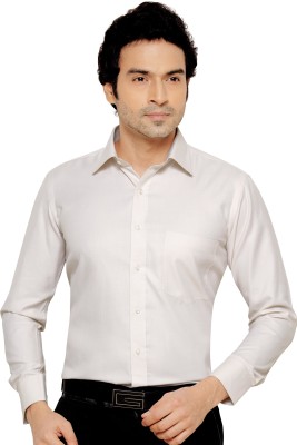 Corporate Club Men Solid Casual White Shirt