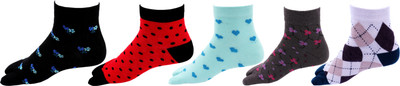 RC. ROYAL CLASS Women Printed Mid-Calf/Crew(Pack of 5)
